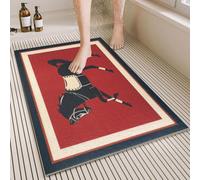 Pevfeciy Alfombrilla de ducha antideslizante de 120 x 150 cm, elegante alfombrilla de baño para ducha interior, PVC, suave, antideslizante, excelente drenaje, fácil de limpiar, de secado rápido para