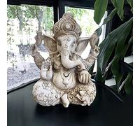 Pevfeciy Ganesh - Estatua de Buda al Aire Libre, jardín de Elefantes, decoración para Interiores, decoración de Oficina, con Dios del éxito, Ornamento Decorativo, Altura de 30 cm, Resina