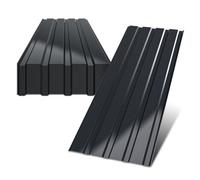 Peviasot 24x Chapas trapezoidales, 115 x 45 cm, 12 m², 0,3 mm, Antracita | Chapa perfilada de acero galvanizado, placas para tejado para caseta de jardín, cochera y cobertizo, con guantes anticorte