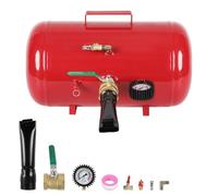 Peviasot Compresor de aire para coche Booster 40L con válvula de seguridad, máx. 10 bar, para coches, camiones, tractores y más, color rojo, incluye accesorios, alta presión de aire