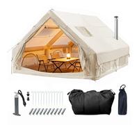 Peviasot Tienda de campaña inflable con bomba de mano, para 8-10 personas, carpa inflable glamping para camping, 420D Oxford, impermeable, a prueba de viento, tienda inflable al aire libre, fácil