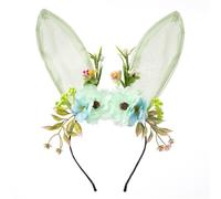 PEVive Adu1t - Diademas de flores para playa, orejas, flores para mujer, fiesta de cumpleaños, corona para el pelo