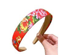 PEVive Diadema ancha gruesa con diseño floral para exteriores, diseño floral, creativo Año Nuevo