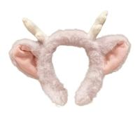 PEVive Diadema de felpa con cuernos para fiestas, bailes, cumpleaños, dragón, diadema