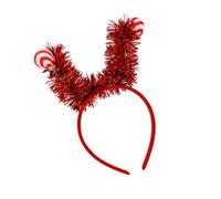 PEVive Diadema de oropel con pompones de Navidad para disfraz de Año Nuevo