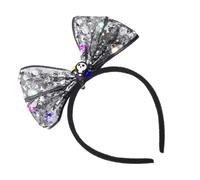 PEVive Diadema espeluznante con lazo para el pelo para adolescentes, festival de música, Ha110ween