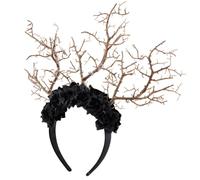 PEVive Diadema para fiesta con diseño de ramas de rosas de bruja C0sp1ay Ha110ween Live C0sp1ay