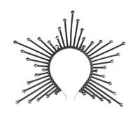 PEVive Diadema para mujer, tiaras para el pelo, elegante diadema para mujer, estilo barroco, tocado de boda