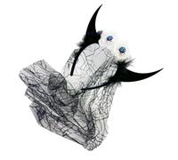 PEVive Diadema realista de cuerno de diablo Ha110ween para fiestas, reuniones góticas