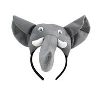 PEVive Diademas de cumpleaños con diseño de elefante, diseño de dibujos animados