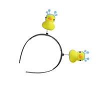 PEVive Diademas de dibujos animados con forma de pato amarillo para mujer, carnaval, fiesta, fotografía, diadema amarilla con forma de pato para lavar la cara