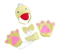 PEVive Juego de collar de gansos de pato An1ma1 con diseño de dibujos animados An1ma1, diadema de pato y cola