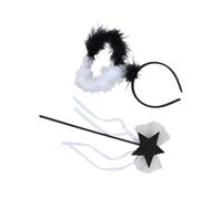 PEVive Juego de diadema de varita de ángel para estudio fotográfico Ha110ween llamativos accesorios para Ha110ween C0sp1ay para fiestas, uso diario