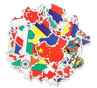 Pevlkawr 100pcs Pegatinas De Banderas De Países Nacionales Paises Mapa Pegatina, Pegatinas De Viaje Decorativas Para Portátil, Maleta, Equipaje,patinetas, Vasos,coche