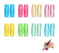 Pevlkawr 16 Mangos De Silicona Para Lápiz Adaptador Lapiz Para Niños Agarres De Silicona Protector Dedo Lapiz Para Niños Lápices Corrección De Postura Para Bolígrafos