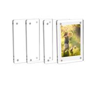 Pevlkawr 4 Marco De Fotos Magnético De Acrílico Marco Transparente Magnetico Marcos De Fotos Doble Cara 9 X 6 Cm Multiusos Visualización Clara De Fotos Para Escritorio Para Frigorífico