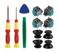 Pevlkawr 4 Piezas Joystick PS5 Thumbsticks Joystick AnalóGico De Repuesto Incluye Mecedoras, Gorras De Mecedoras, Accesorios De Herramientas De Mantenimiento