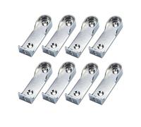 Pevlkawr 8pcs Oporte Ovalado para Barra De Armario 30 X 15 Mm Soporte Lateral para Barra De Armario Metal Soporte Lateral De Armario Oval para Armarios De Ropa