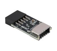 Pevlkawr Cabecera Interna USB 2.0 9 Pines a USB 3.1/3.2 Tipo C (20 Pines) Adaptador De Extensión De Placa Base 180 Grados Puertos Tipo E a Puertos Frontales De Pc