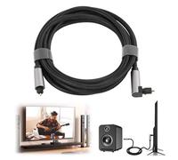 Pevlkawr Cable óPtico De áNgulo Recto,2m Toslink Cable óPtico Audio Digital 90 Grados,Latiguillo Fibra Optica, Para Hdtv, Barra De Sonido,PS3/PS4,Reproductor De Blu-Ray