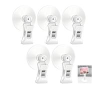 Pevlkawr Soporte De Clip De Gancho De Ventosa 5 Piezas Ventosas Para Ventana Gancho Ventosa Con Pinza Ganchos De Succión Para Acuario, Ticket De Estacionamiento