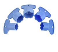 PEVRUAY Llaves de grifos, Llave Aireador Grifo - 5 piezas de aireadores de extracción con 5 tamaños M16,5/M18,5/M20/M22/M24 para caché, color azul