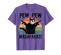 Pew Madafakas Shirt Pew Guns Funny Black Cat Camiseta