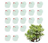 Pewell Mini patos luminosos de resina | Mini figuras luminosas en miniatura de pato de resina, paisaje de jardín de hadas, decoración de casa de muñecas, decoración de plantas en maceta, dije de
