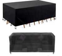 PEWFBS - Fundas para muebles de jardín rectangulares impermeables anti-UV, tela Oxford 420D resistente para mesa de exterior, fundas para muebles de patio y de ratán para jardín (250 x 100 x 80 cm)