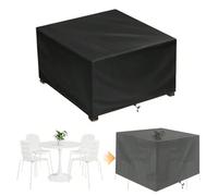 PEWFBS Fundas rectangulares para muebles de jardín, impermeables, 420D, tela Oxford resistente, 50 x 50 x 55 cm, funda para muebles de patio para mesa rectangular exterior y juego de sillas