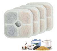 PewinGo Filtro de Fuente,Filtro de Bebedero Gatos,Compatibles Con la Catit Pixi 2.5L/84.5 oz Fuente,Filtro de Repuesto Para Gato Fuentes,4 Piezas deTriple Filtración para Bebedero Fuente para Gato