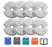 PewinGo Filtro Fuente para Gatos,8 Piezas de Filtros de Bebedero Gatos, Filtros de Repuesto para Fuente 2 L con Resina y Carbón Activado