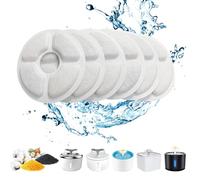 PewinGo Filtros Fuente Gatos, 1.6-2.5L Filtros Fuente para Gatos Repuesto de [6PCS] Filtros Agua Gato de Triple Acción con Resina de Intercambio Iónico, Carbón Activado, para Fuente de Agua Gatos