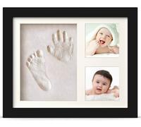 PewinGo Marco Huellas Bebé Recién Nacido, Arcilla 100 % Segura, para Mamás Primerizas, Regalo para Baby Shower y Navidad-Negro