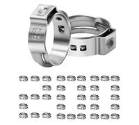 PEX - Abrazaderas de cincha, paquete de 50/100/200 abrazaderas de manguera de acero inoxidable de 1/2 / 3/4 pulgadas, abrazaderas de ajuste PEX, anillos de crimpado PEX para accesorios de tubería PEX