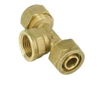 PEX-AL-PEX Tube Outer Diameter 16/18/20/25mm - 1/2" 3/4" 1" Female Tee 3 Ways Brass Fitting For Solar Water Heater(20x25mm,1") Plumbing Fittings