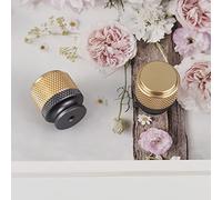 Pexintek 2 Tiradores de armario de un solo agujero Modernos Gris Dorado en Macizos Para Gabinete Manijas Para Cajones de Cocina Pomos Vintage Para Armarios de Cómoda (Gris Dorado)