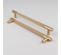 Pexintek 2 Tiradores Dorados Modernas para Muebles, 192mm Distancia entre Agujeros Manijas de Cómoda, Pomos Vintage para Armarios de Cocina, Guardarropas, Cajones (Dorado)