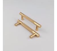 Pexintek 2 Tiradores Dorados Modernas para Muebles, 96mm Distancia entre Agujeros Manijas de Cómoda, Pomos Vintage para Armarios de Cocina, Guardarropas, Cajones (Dorado)