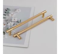 Pexintek 6 Tiradores Dorados Modernas para Muebles, 192mm Distancia entre Agujeros Manijas de Cómoda, Pomos Vintage para Armarios de Cocina, Guardarropas, Cajones (Dorado)