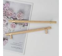 Pexintek 6 Tiradores Dorados Modernas para Muebles, 192mm Distancia entre Agujeros Manijas de Cómoda, Pomos Vintage para Armarios de Cocina, Guardarropas, Cajones (Oro)