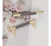 Pexintek Paquete de 10 manijas doradas modernas para gabinete, 96 mm, centro de orificios, cocina, baño, dormitorios, estudio, puerta de muebles, tiradores vintage con tornillos para armarios, cajones