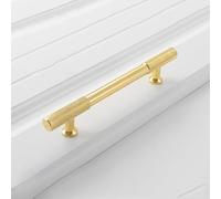 Pexintek Paquete de 2 manijas doradas modernas para gabinete, centro de agujeros de 5 pulgadas, cocina, baño, dormitorio, puerta de muebles de estudio, tiradores vintage con tornillos para armarios