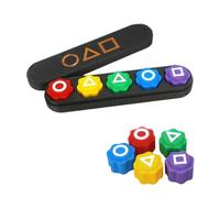 PEXIVOZ Juego Gonggi Coreano - Piedras Gonggi, Juego Tradicional Coreano, Juego de Habilidad con Piedras de Colores, Para Entrenamiento de Coordinación, Con Caja (1 Set)