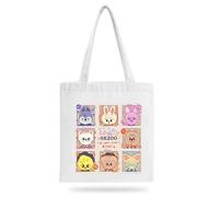 PEXIVOZ Stray Kids Merch para Stay,Tote Bag,Skzoo Yute,Bolsas Tela,Bolsa de yute SKZ y neceser,Artículo para fans de Kpop Straykids,Stray kids skzoo,Merch Kpop Regalos para STAY