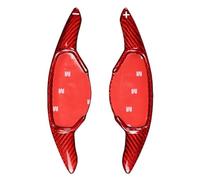 Pexorin 1 par de extensiones de palanca de cambios for volante de coche de fibra de carbono, for NISSAN, for Teana, for Altima 2019 2020, accesorios interiores de coche Levas de cambio para coche(Rot)