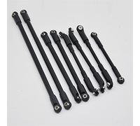 Pexorin 8 unids/set varilla de enlace aleación aluminio extremo ABS, for 1/10 coche trepador control remoto D90 D110 90234 Enlace del brazo de suspensión del coche Rc