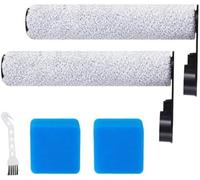 Pexorin Accesorios for aspiradora, kit de repuesto de cepillo y esponja, 2 rodillos de cepillo + 2 esponjas + 1 cepillo de limpieza Filtro de aspiradora
