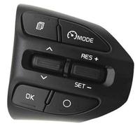 Pexorin Botón de control crucero del automóvil, for Kia, K2, RIO, Morning, for Stonic Car Styling Parts RH Interruptor volumen remoto dirección multifuncional Kit de botones para volante(BLACK B)