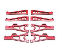 Pexorin Brazo de suspensión superior e inferior metal 8 piezas, for JLB Racing, for Cheetah 11101 21101 J3 Speed 1/10 RC Car Enlace del brazo de suspensión del coche Rc